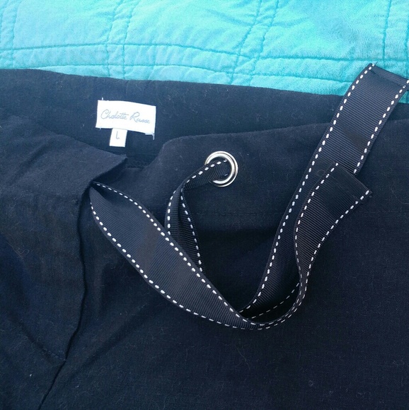 Black linen culottes - Picture 2 of 2